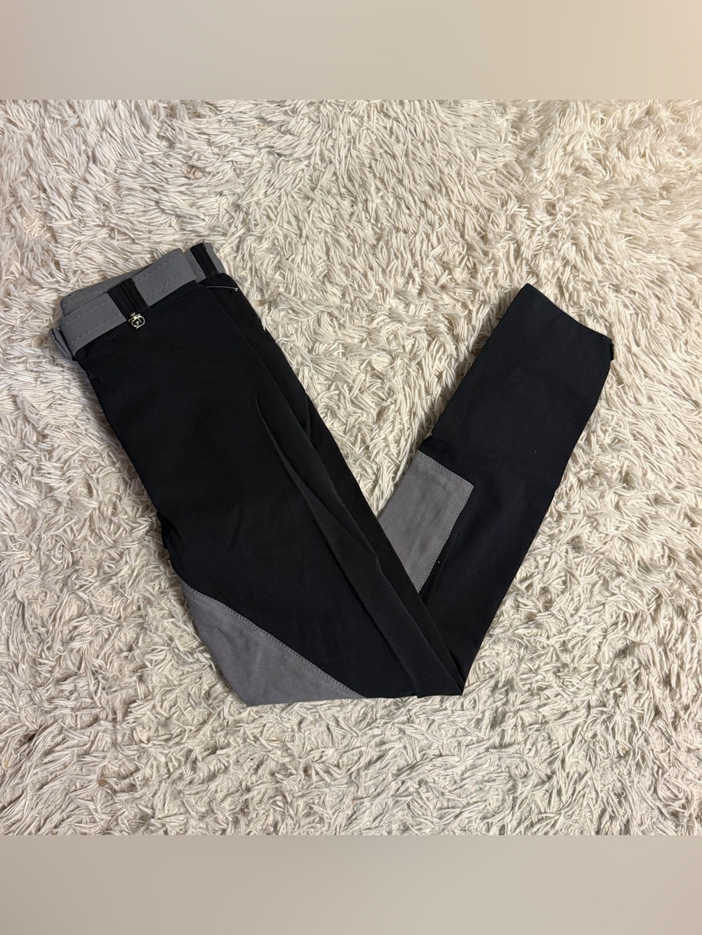 Women’s Size 24L Black/Grey Golden Dress Full Seat Horseback Riding Breeches